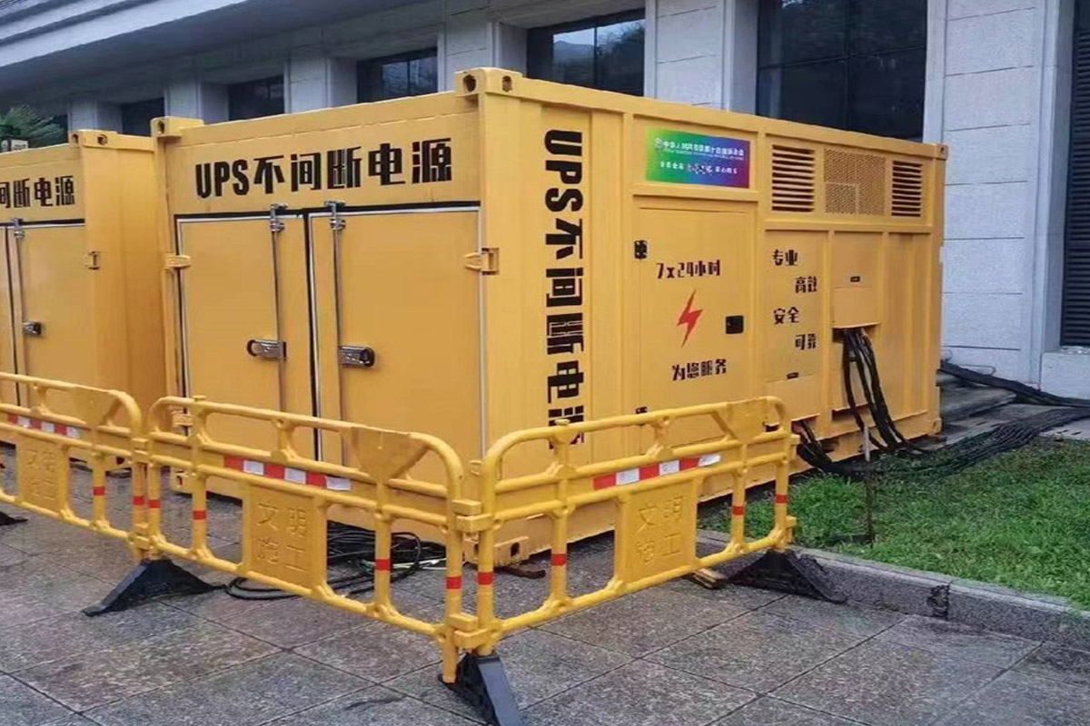 文昌发电机租赁施工现场