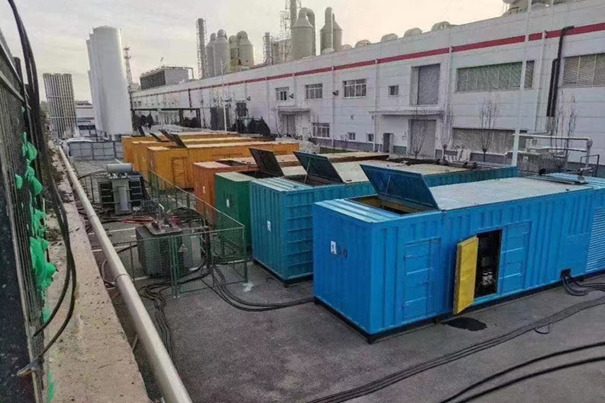 文昌发电机租赁施工现场